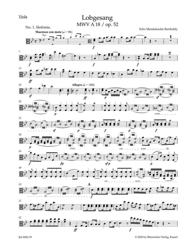 Lobgesang / Hymn of Praise op. 52 MWV A 18